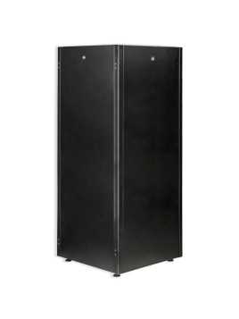 19'' 32U Rack-Schrank für Pylontech schwarze Tür und gehärtetes Glas — vue 2