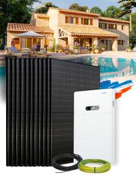 Solar-Kit Eigenverbrauch 9,0 kWp – Mono 6 kW – Batterie 5,12 kWh – Installiert FR