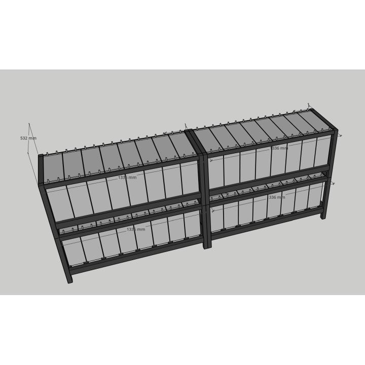 Tubular rack for Pylontech — vue 4