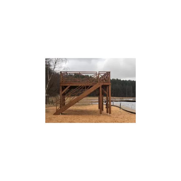 Foundation screw, profile M 1000 mm (M76), galvanised steel, hexagonal base with integrated support (EAN 07685 — vue 7