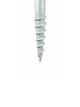 Tornillo de cimentación perfil M 1000 mm (M76), acero galvanizado, base hexagonal con soporte integrado (EAN 0 — vue 2
