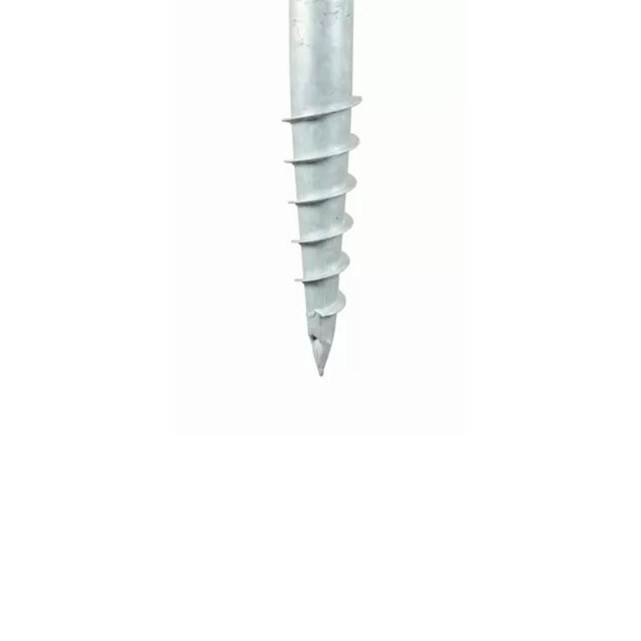 Tornillo de cimentación perfil M 1000 mm (M76), acero galvanizado, base hexagonal con soporte integrado (EAN 0 — vue 2