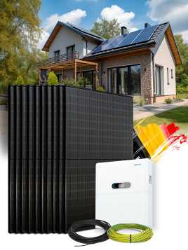 Solar-Kit Eigenverbrauch 4,5 kWp – Mono 3 kW – Batterie 5,12 kWh – Installiert BE