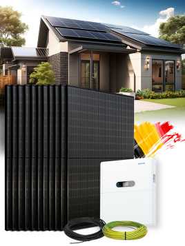 Solar-Kit Eigenverbrauch 5,4 kWp – Mono 5 kW – Batterie 5,12 kWh – Installiert BE