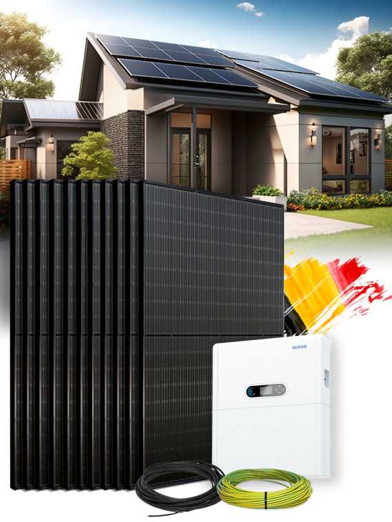 Zonnepaneel Kit Zelfverbruik 5,4 kWp – Mono 5 kW – Batterij 5,12 kWh – Geïnstalleerd BE