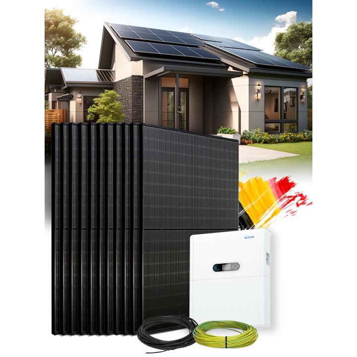 Kit Solar Autoconsumo 5,4 kWp – Mono 5 kW – Batería 5,12 kWh – Instalado BE