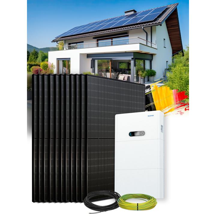 Solar-Kit Eigenverbrauch 6,3 kWp – Mono 5 kW – Batterie 5,12 kWh – Installiert BE