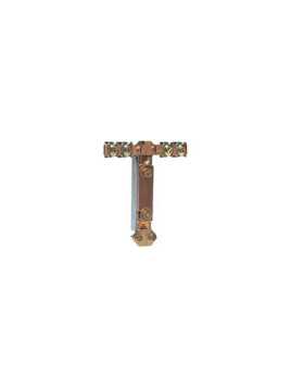 Lage aarde aansluitblok T 45x10mm - Plastic isolator zonder PCB