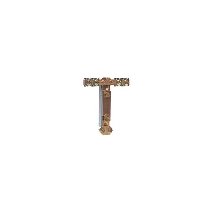 Lage aarde aansluitblok T 45x10mm - Plastic isolator zonder PCB