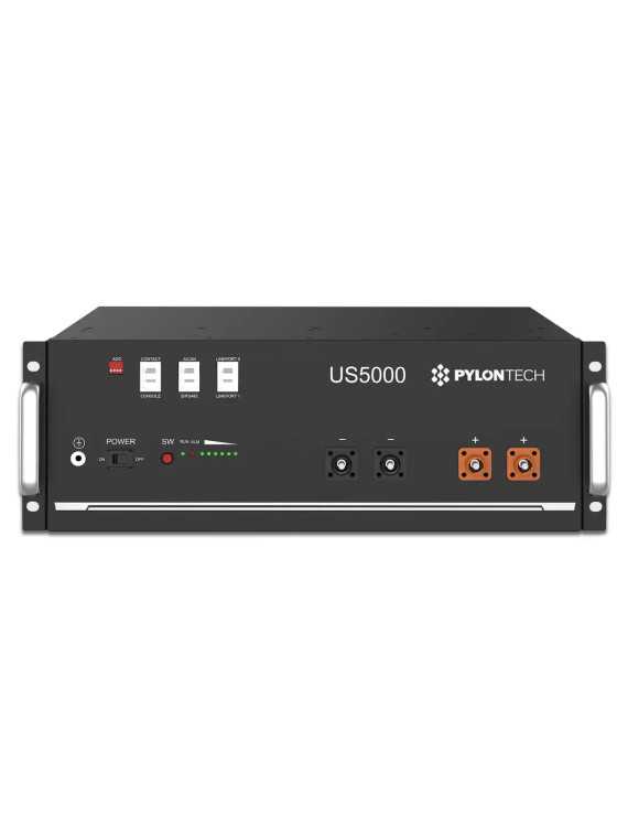 Lithium-ionbatterij LiFePO4 4,8 kWh - Pylontech US5000 48 V 100 Ah – communicatie CAN/RS485