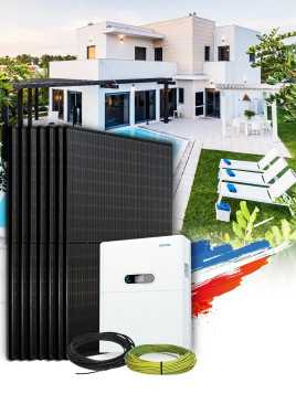 Zonne-energieset voor eigen gebruik 3 kWp – Mono 3 kW – Accu 5,12 kWh – Geïnstalleerd FR