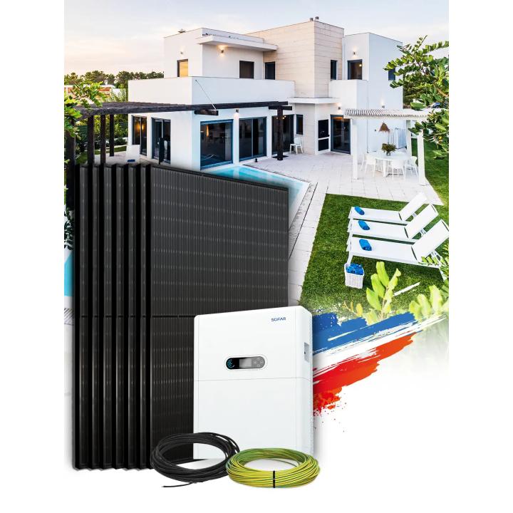 7-panelen 3 kWp zelfverbruikpakket met opslag en installatie in Frankrijk