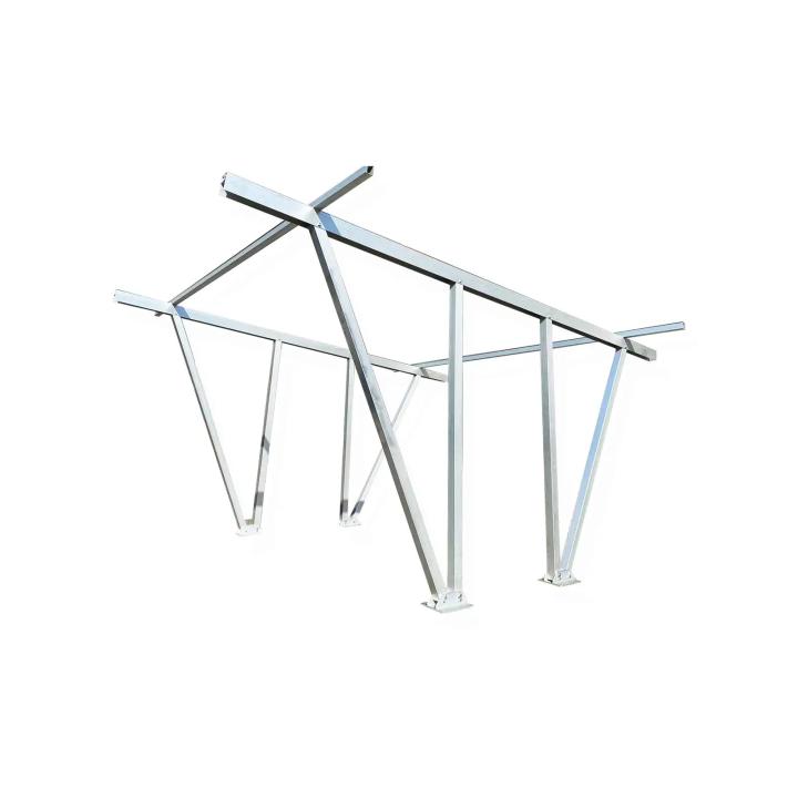 Carport fotovoltaico de aluminio con 15 paneles