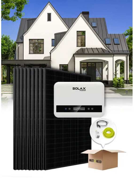 Zonne-energieset voor eigen verbruik / teruglevering 6,3 kWp – Mono 5,0 kVA – zonder opslag