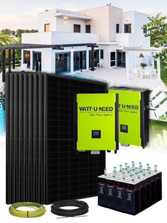 Zonnepaneel Kit Zelfverbruik 32,4 kWp – Mono 20 kW – OPzS Batterij 120 kWh