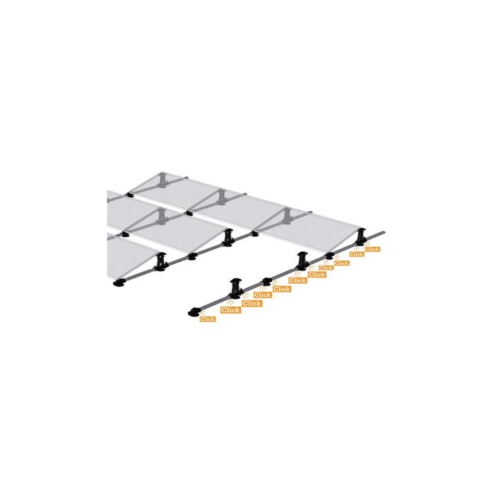 Système FlatFix toiture plate pour panneaux de 105 à 115 cm de large