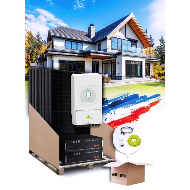 Kit autoconsumo 25 paneles 10 kVA con almacenamiento e instalación en Francia