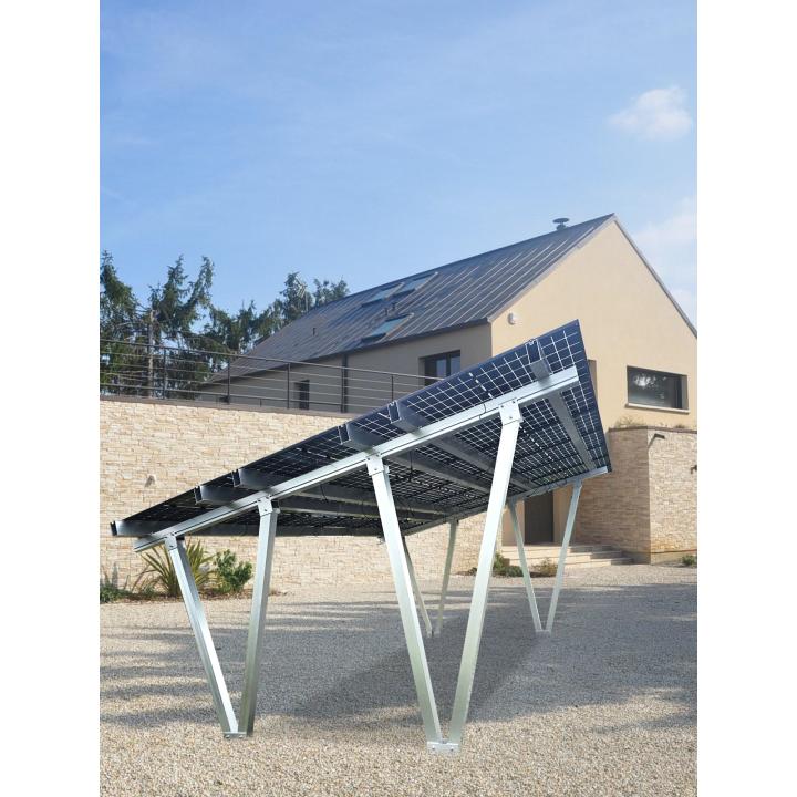 Aluminium fotovoltaïsche carport met 15 panelen