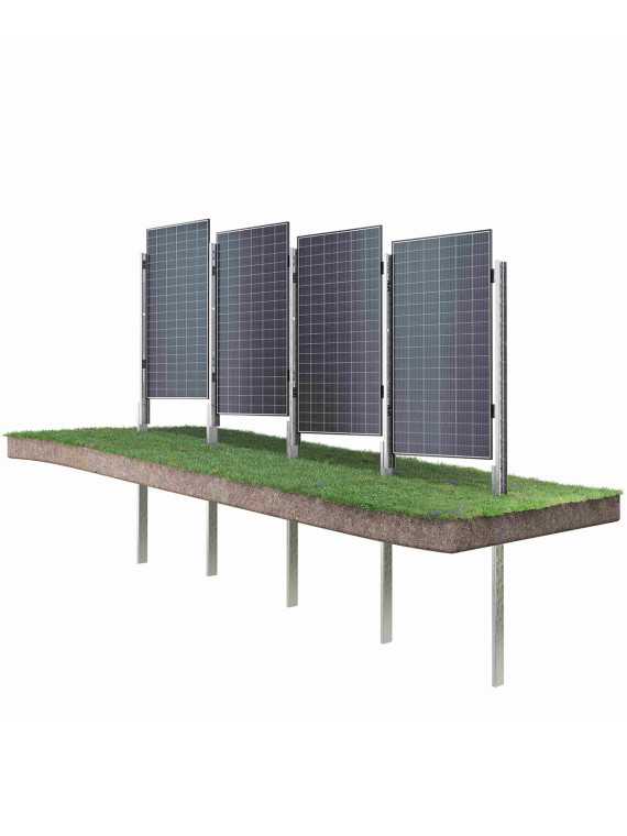 WS-A10P zonnepaneelhek - Verticaal grondmontagesysteem