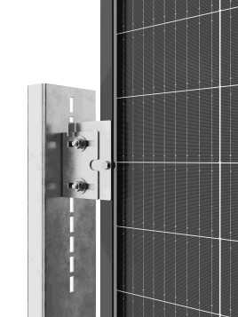 Clôture solaire WS-A10P - Système de fixation au sol vertical
