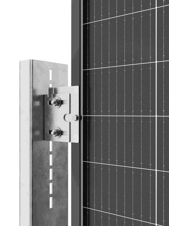 WS-A10P valla solar - Sistema de montaje vertical en el suelo