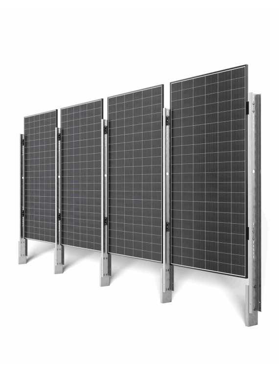 WS-A10P valla solar - Sistema de montaje vertical en el suelo