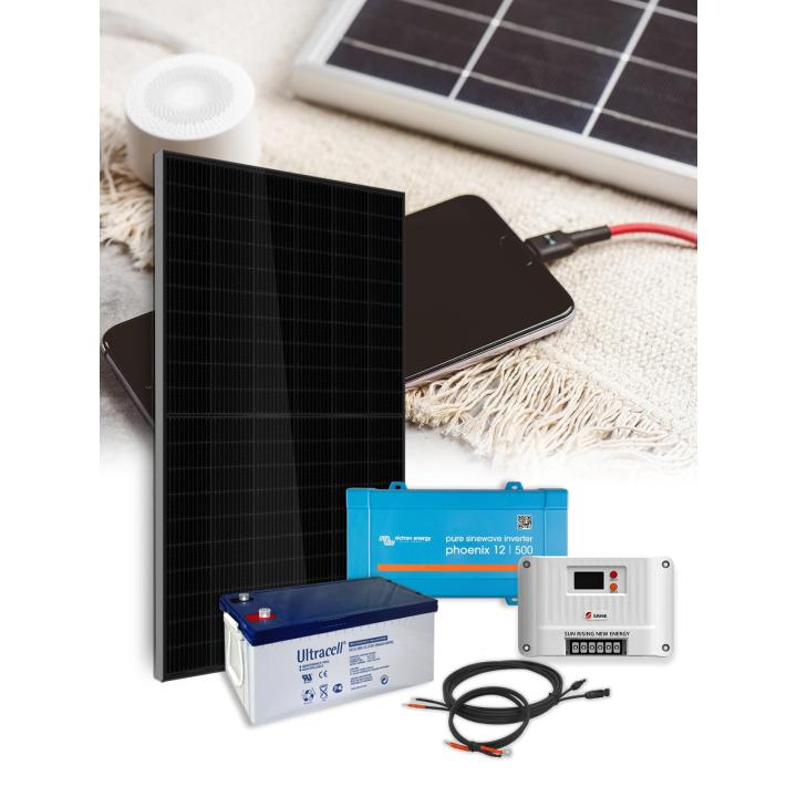 Kit autonome 1 panneau 500VA avec stockage
