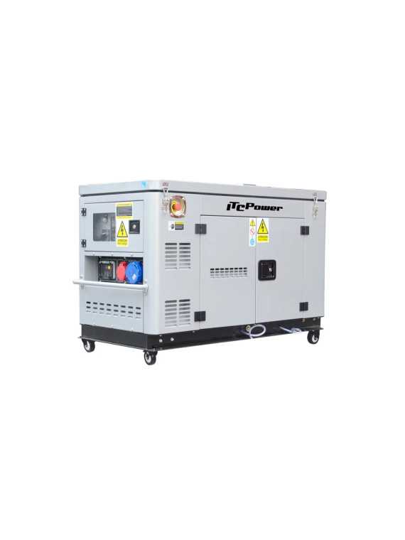 Dieselgenerator 10 kW Full Power 230 V/400 V AVR ITC Power DG12000XSE-T