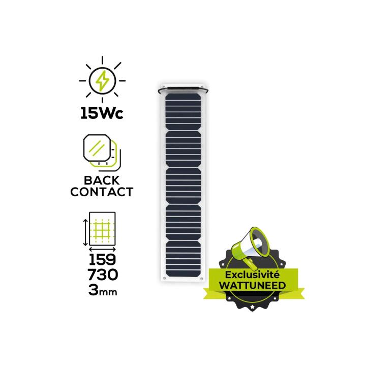 MX FLEX 12V solar panel 15Wp Back Contact — vue 4