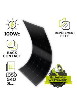 MX FLEX Protect Full Black 12V solar panel 100Wp Back Contact