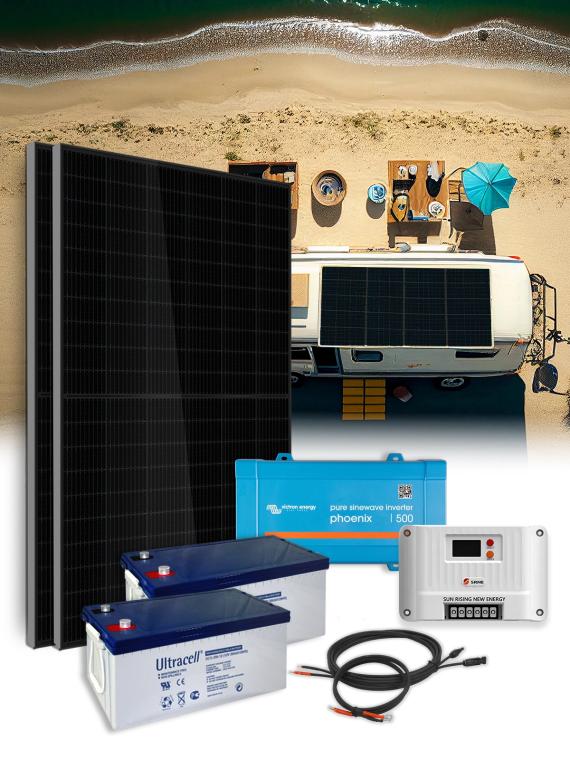 Autonomes Kit 2 Panels 500VA mit Lagerung