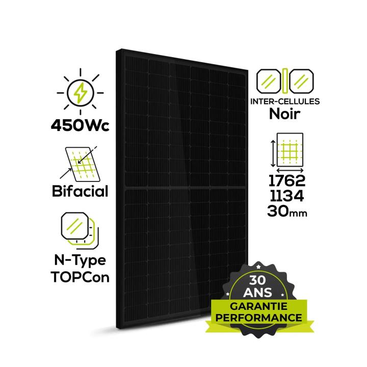 Leapton N-Type 450Wp TOPCon bifacial zonnepaneel geoptimaliseerd zonne-energievermogen