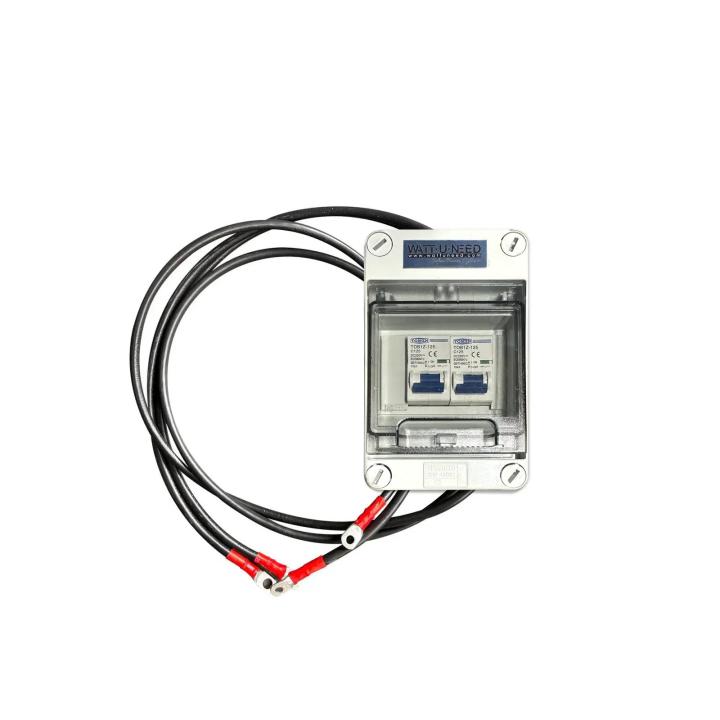 Caja de batería con fusible automático 2X 125 A CC 250 V + cables — vue 2