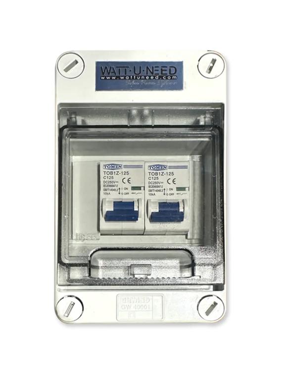 Accubak met automatische zekering 2X 125A DC 250V