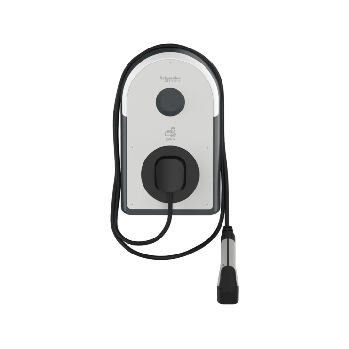 EVlink Pro AC 7,4 kW laadpunt - Type 2 kabel bevestigd — vue 2