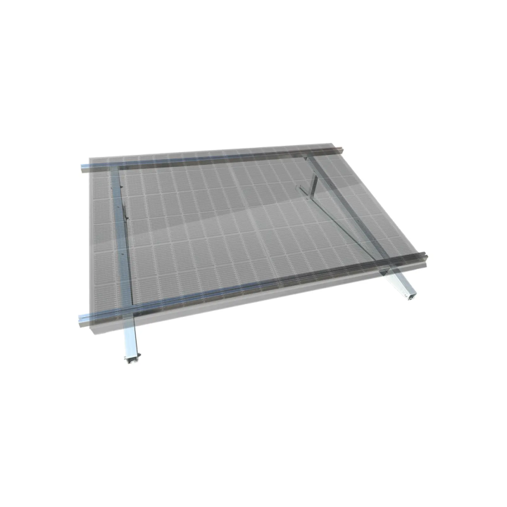 Aluminium grondbevestigingsset - 13° kantelen - liggend