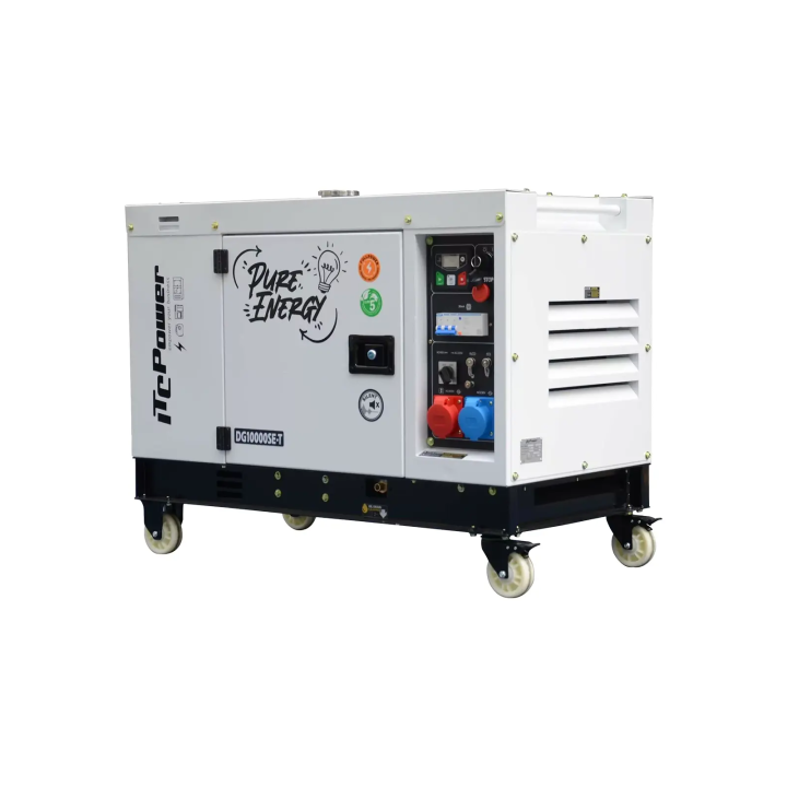 Groupe électrogène ITC Power bi-tension 10,6kVa Diesel 230V/400V Insonorisé DG10000SE-T
