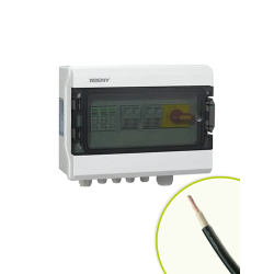 ZJBENY DC dubbele overspanningsbeveiliging 2 ingangen en 1 uitgang 1000V 32A + 2m 10² kabel