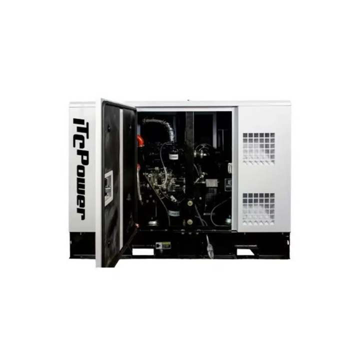 Dieselgenerator 14 kVA, 1500 tpm, vol vermogen, 230 V/400 V, geluidsgedempt, ITC Power DG14KSE — vue 2