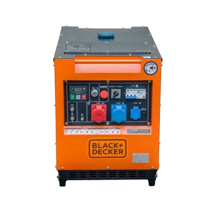 Black+Decker 7,9kVA Full Power Diesel Stromerzeuger 230V/400V Schallgedämmt BXGND7900E