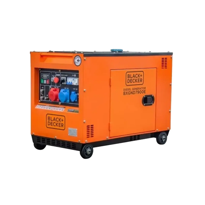 Black+Decker Diesel Generator 7,9kVA Full Power 230V/400V Soundproof BXGND7900E