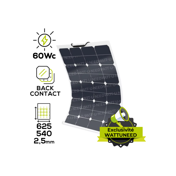 Panneau solaire 12V MX FLEX Protect 60Wc Back Contact