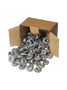 Tuerca hexagonal con base dentada DIN 6923 M10 - Acero inoxidable A2 - Juego de 100 piezas