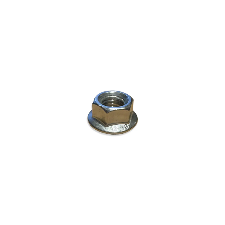 Tuerca hexagonal con base dentada DIN 6923 M10 - Acero inoxidable A2 - 1 pieza — vue 2