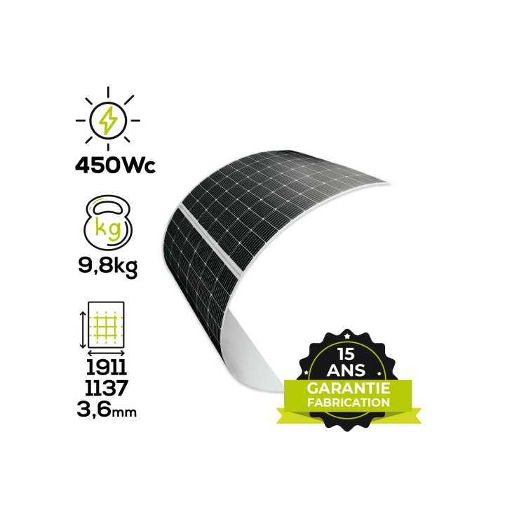 Shinson S.Blade 450 Wp Ultra Licht Flexibel Zonnepaneel met Hoge Prestaties