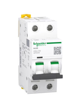 Disjoncteur Schneider Acti9 – 2P – 50A – Courbe C – 400V – A9F64250