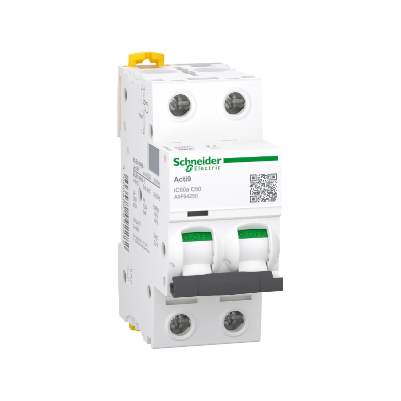 Schneider Acti9 Leistungsschalter - 2-polig - 50A - Kurve C - 400V - A9F64250