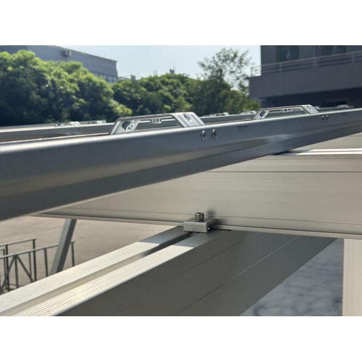 Carport fotovoltaico de aluminio para 15 paneles (solo estructura) — vue 8