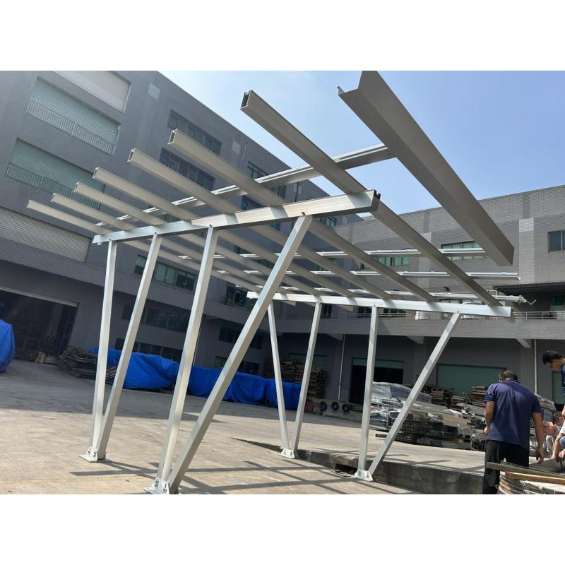 Aluminium fotovoltaïsche carport voor 15 panelen (alleen structuur) — vue 11