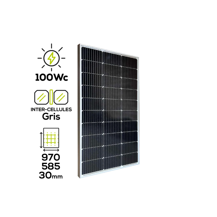 Panneau solaire monocristallin 100Wc – Modèle AST100-17M